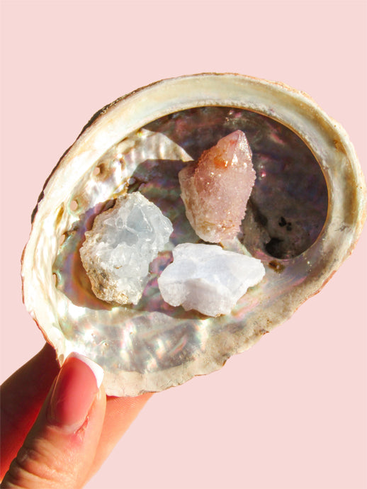 Abalone Shell crystal bundle