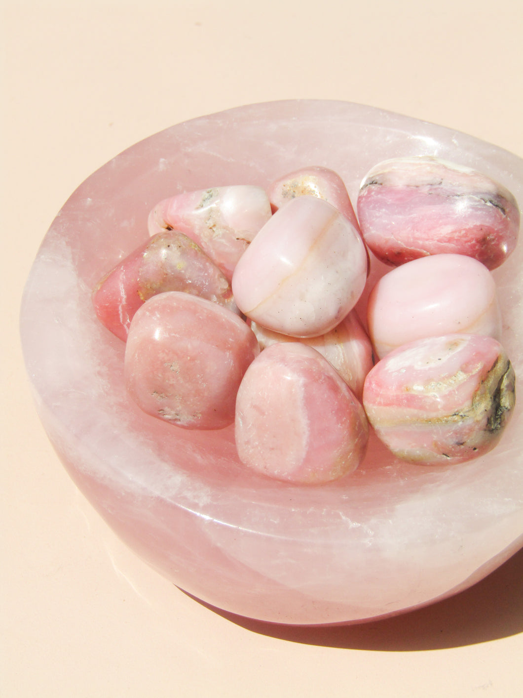 Peruvian Pink Opal Tumbled stone